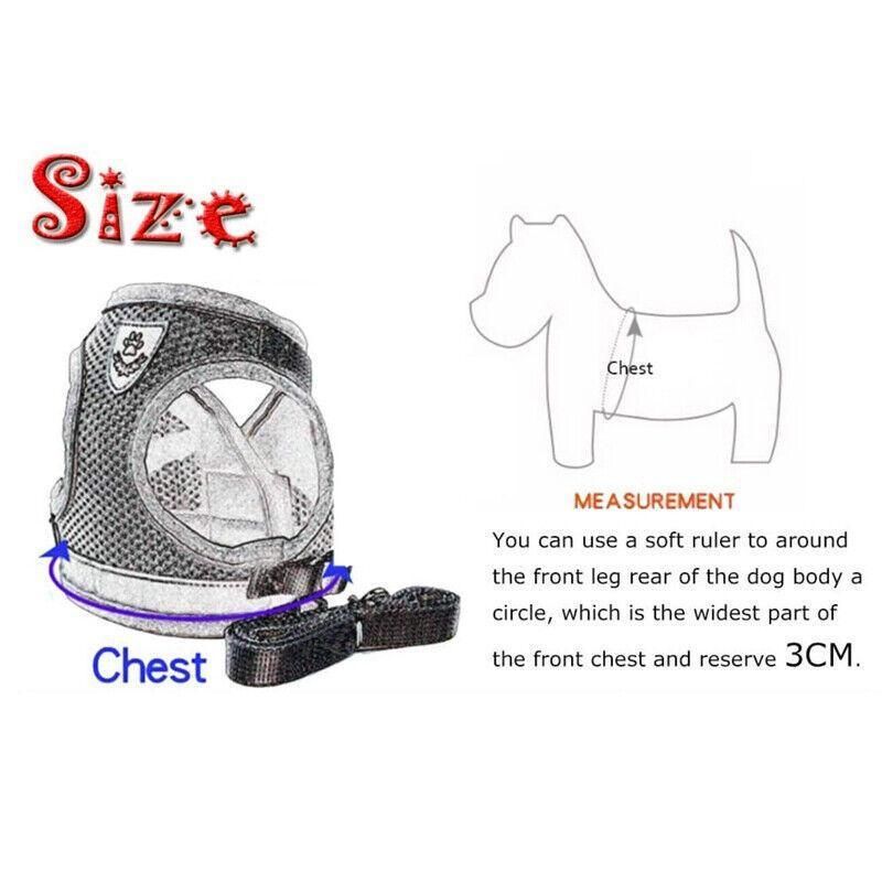 L Size Pet Dog Cat Puppy Soft Leash VEST Mesh Breathe Adjustable Harness Braces Clothes - Orange