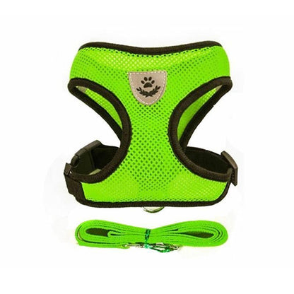 M Size Pet Dog Cat Puppy Soft Leash VEST Mesh Breathe Adjustable Harness Braces Clothes - Red