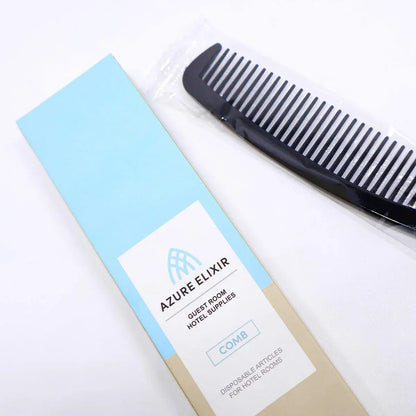 50PCS Individually Wrapped Combs for Hotel Guesthouse and Restaurant Bathroom - Black