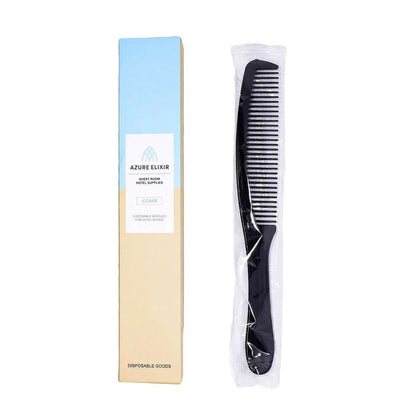 50PCS Individually Wrapped Combs for Hotel Guesthouse and Restaurant Bathroom - Black