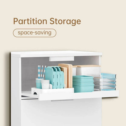 Kitchen Cabinet Storage Box Organizer with Divider Plate for Knife Fork Tabletop