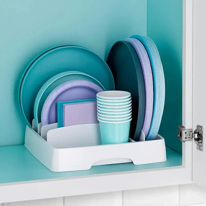 Kitchen Cabinet Storage Box Organizer with Divider Plate for Knife Fork Tabletop