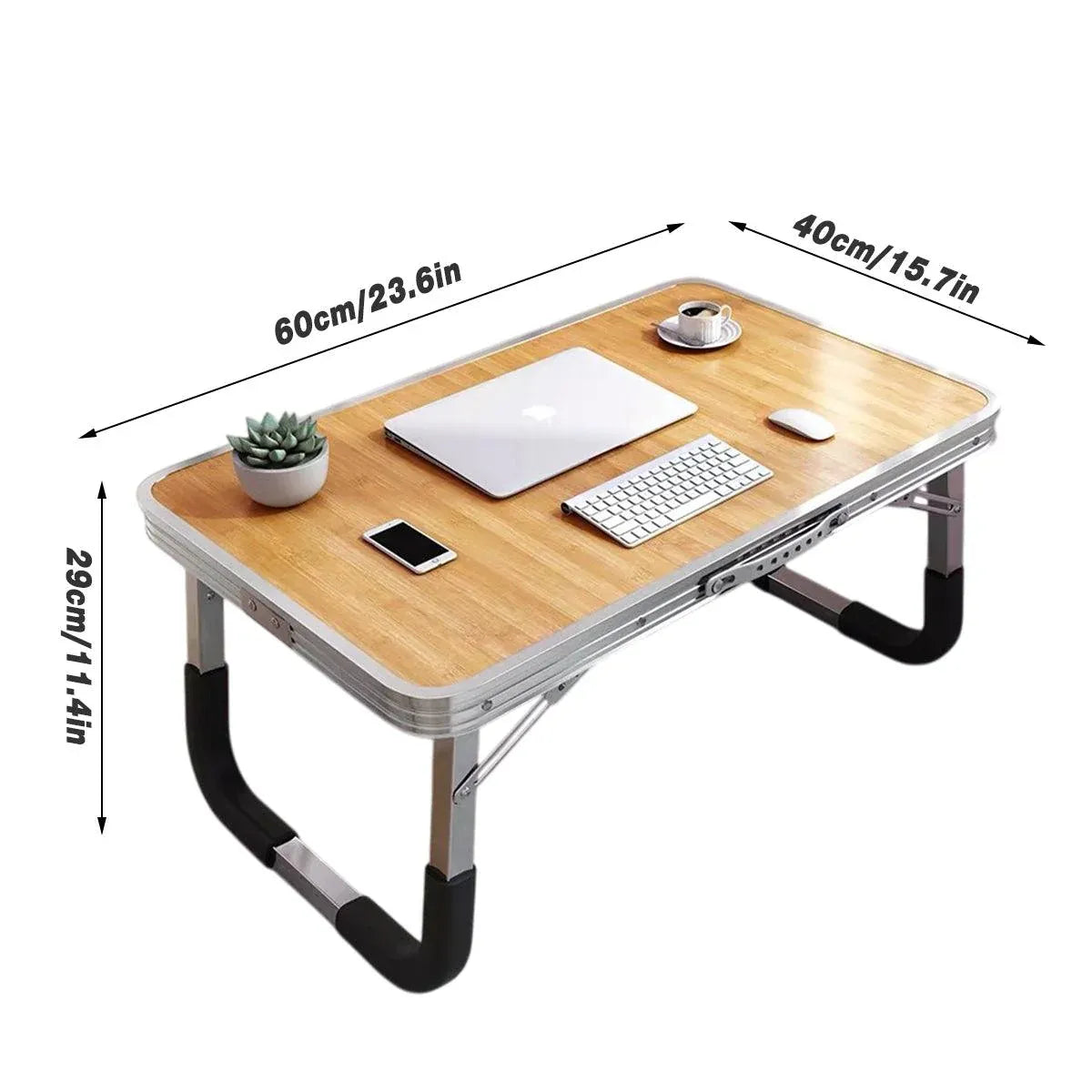 Aluminium Folding Laptop Table Portable Bed Desk Adjustable Computer Stand Tray