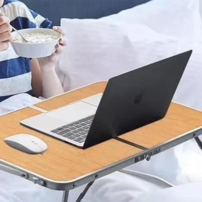 Aluminium Folding Laptop Table Portable Bed Desk Adjustable Computer Stand Tray
