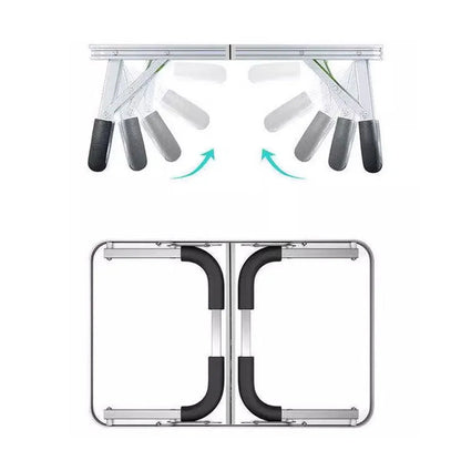 Aluminium Folding Laptop Table Portable Bed Desk Adjustable Computer Stand Tray