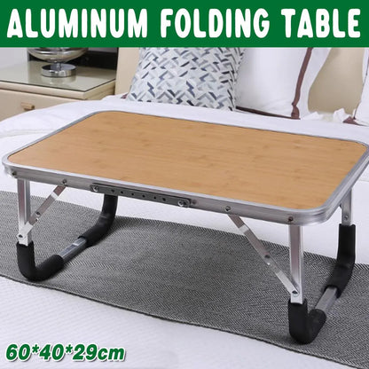 Aluminium Folding Laptop Table Portable Bed Desk Adjustable Computer Stand Tray