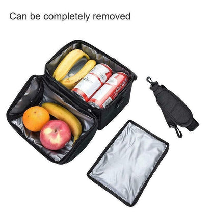 Insulated Lunch Bag Box Tote Cooler For Women Men Hot Cold Food Thermal - Wine Red