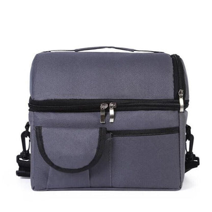 Insulated Lunch Bag Box Tote Cooler For Women Men Hot Cold Food Thermal - Wine Red
