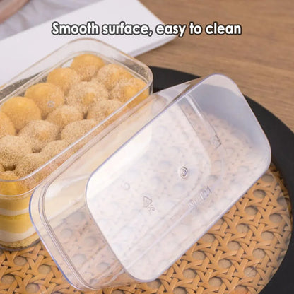 20pcs Transparent Biscuit Box Plastic Cake Box Pastry Dessert Storage Container - 7.5x7.5CM