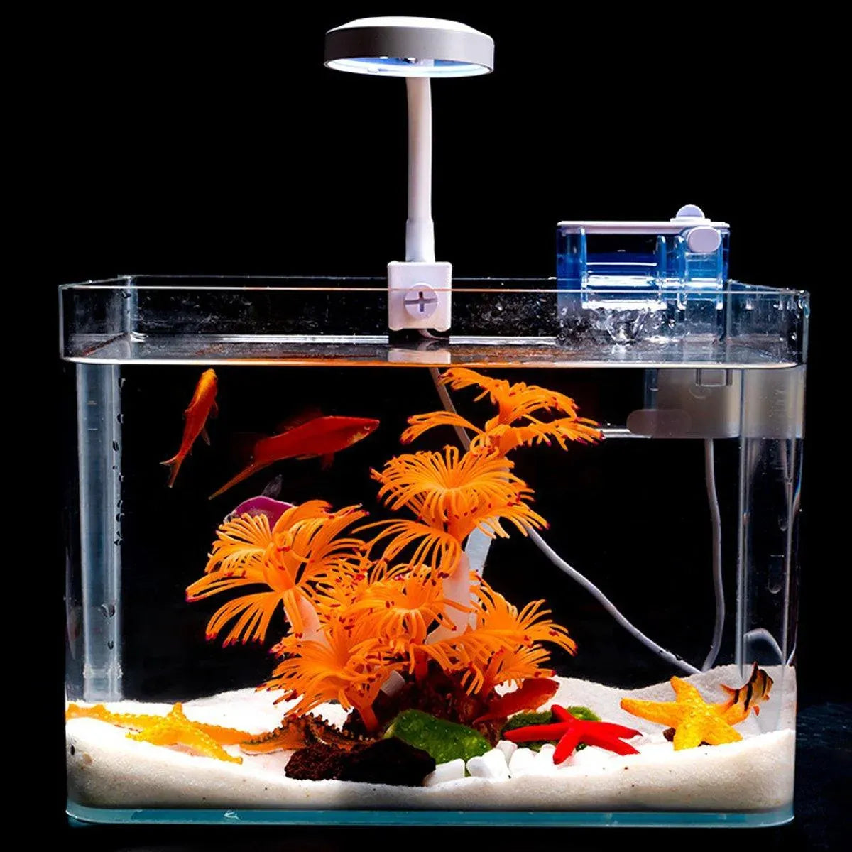 Soft Silicone Coral Aquarium Decoration Odor-Free Fish Tank Scenery Simulation - White Pink