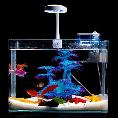 Soft Silicone Coral Aquarium Decoration Odor-Free Fish Tank Scenery Simulation - White Pink