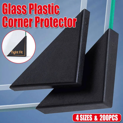 200pcs Glass Corner Protector Plastic Tile Sleeve for Acrylic Anti Collision Use - 35x35x5mm