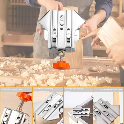 Angle Clamp Set 4pcs 90-Degree Adjustable L Shape Corner Woodworking Position - Closed style