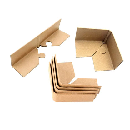 100pcs Kraft Paper Cardboard Corner Protector 90 Degree Angle Guard for Packing - 40x40x4mm