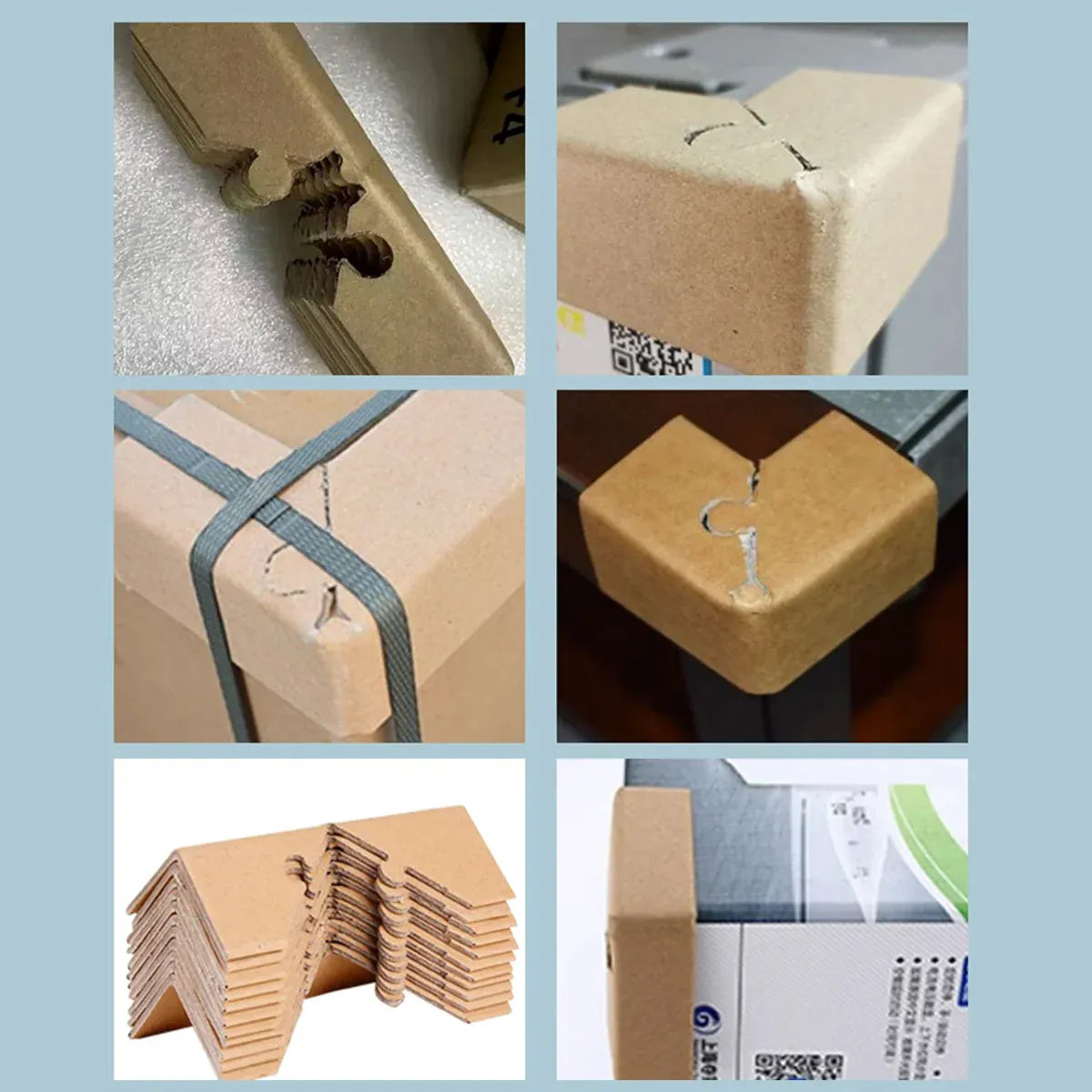 100pcs Kraft Paper Cardboard Corner Protector 90 Degree Angle Guard for Packing - 40x40x4mm