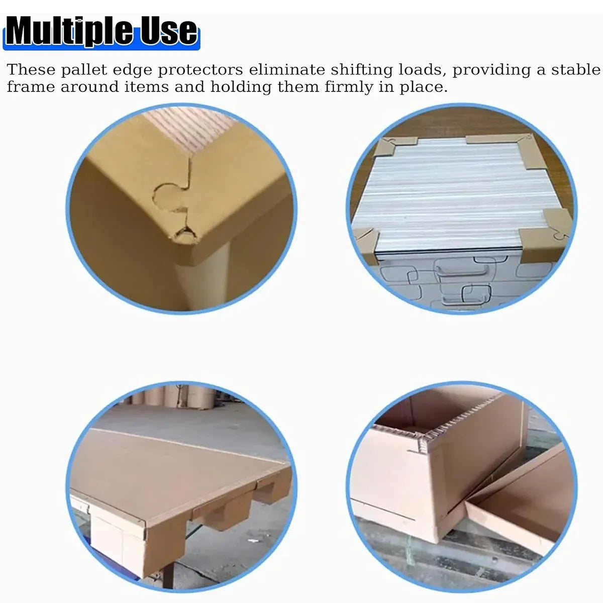 100pcs Kraft Paper Cardboard Corner Protector 90 Degree Angle Guard for Packing - 40x40x4mm