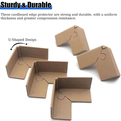 100pcs Kraft Paper Cardboard Corner Protector 90 Degree Angle Guard for Packing - 40x40x4mm