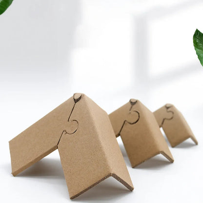 100pcs Kraft Paper Cardboard Corner Protector 90 Degree Angle Guard for Packing - 40x40x4mm