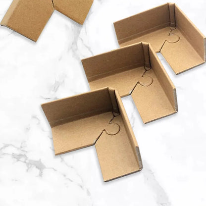 100pcs Kraft Paper Cardboard Corner Protector 90 Degree Angle Guard for Packing - 40x40x4mm