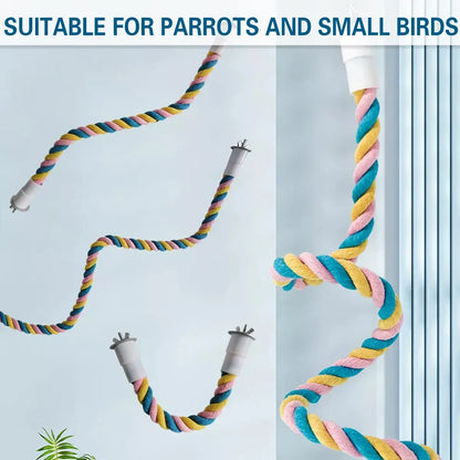 U Shaped Parrot Cotton Rope Climbing Toy Perch Stand for Bird Cage - 60cm
