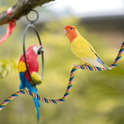 U Shaped Parrot Cotton Rope Climbing Toy Perch Stand for Bird Cage - 60cm
