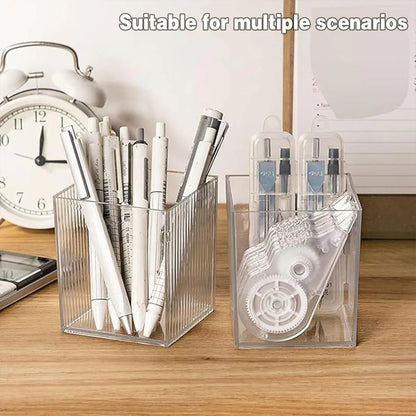 3PCS Transparent Storage Box Desktop Organiser Small Clear Container for Office