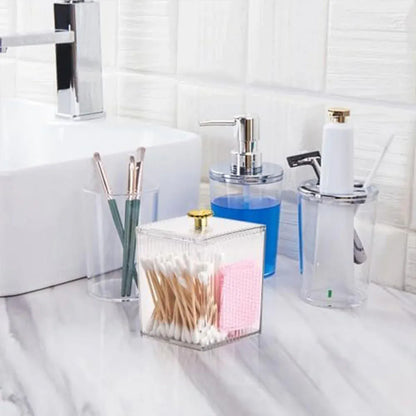 3PCS Transparent Storage Box Desktop Organiser Small Clear Container for Office