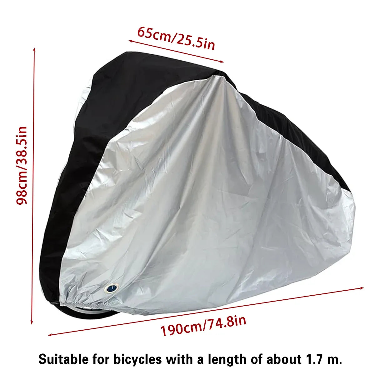 Large Bikes Cover Outdoor Rain Sun Protector for Bicycle Dustproof Waterproof