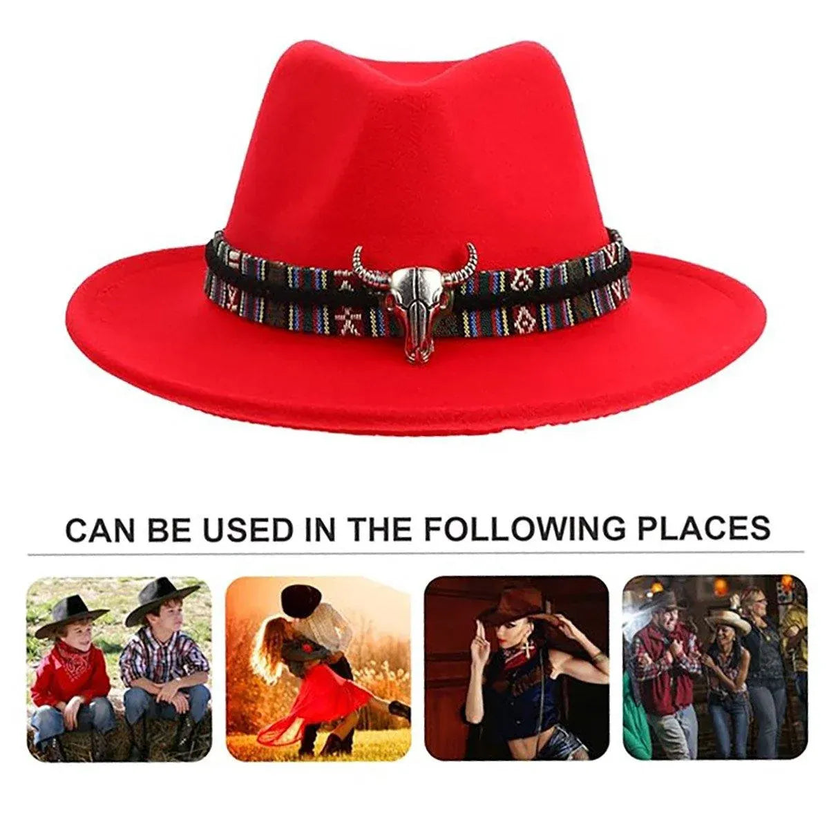STweed Hat Ethnic Style Jazz Cap Bowler Hat Sun Hat for Men Women Summer Fashion - Brown