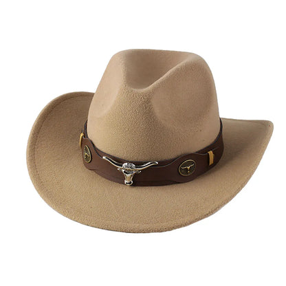 STweed Hat Ethnic Style Jazz Cap Bowler Hat Sun Hat for Men Women Summer Fashion - Brown