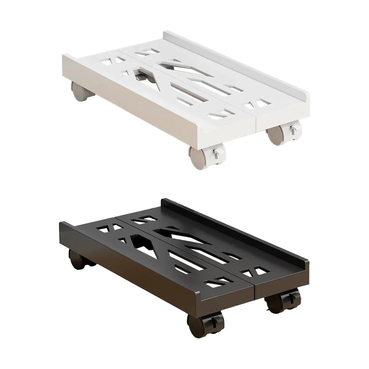 Computer Host Telescopic Bracket Base Chassis Tray Pulley Heightening Rack - Black