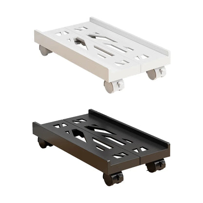 Computer Host Telescopic Bracket Base Chassis Tray Pulley Heightening Rack - Black