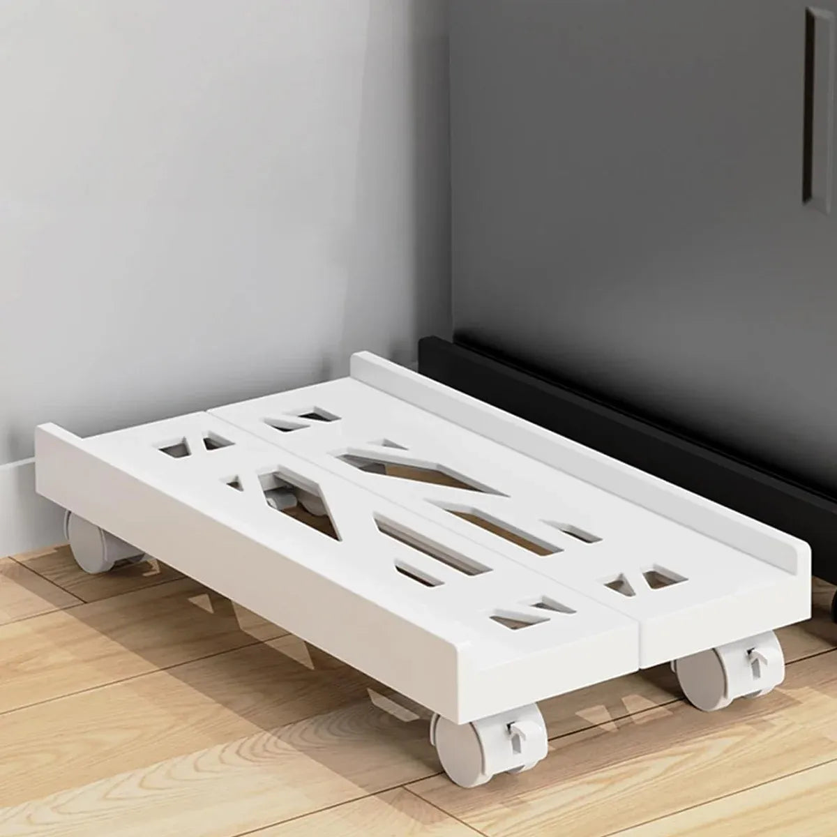 Computer Host Telescopic Bracket Base Chassis Tray Pulley Heightening Rack - Black