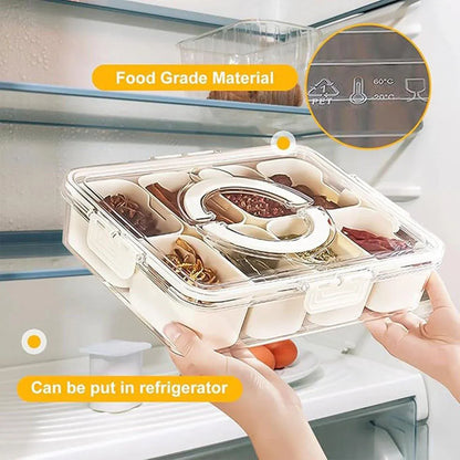 Food Grade Airtight Storage Box Portable Multi-compartment Seasoning Container - Large