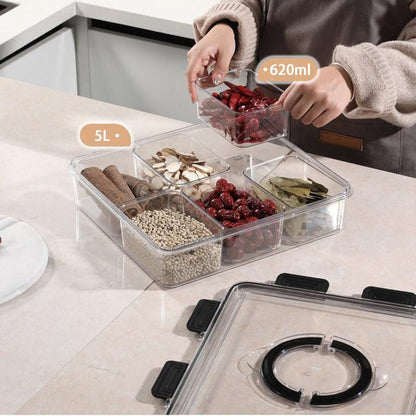Portable Household Kitchen Refrigerator Storage Box Food Organizer Fresh Keeper - White