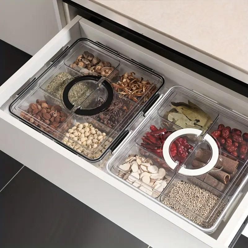 Portable Household Kitchen Refrigerator Storage Box Food Organizer Fresh Keeper - White