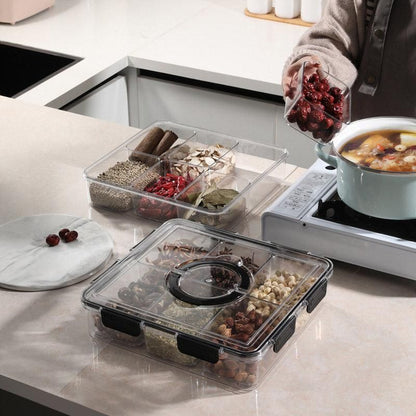 Portable Household Kitchen Refrigerator Storage Box Food Organizer Fresh Keeper - White
