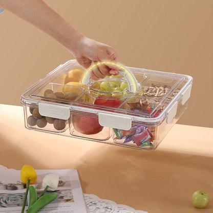 Portable Household Kitchen Refrigerator Storage Box Food Organizer Fresh Keeper - White