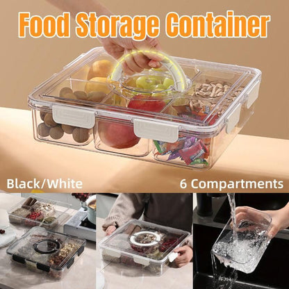 Portable Household Kitchen Refrigerator Storage Box Food Organizer Fresh Keeper - White
