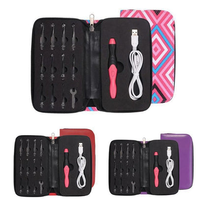 11 In 1 Led Light Up Crochet Hooks Set - Purple