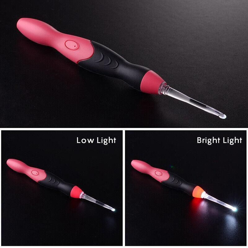 11 In 1 Led Light Up Crochet Hooks Set - Purple