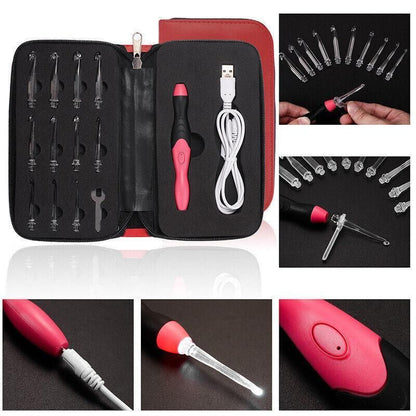 11 In 1 Led Light Up Crochet Hooks Set - Purple