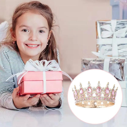 Pink Tiara Crown for Bride Wedding Birthday Bar Mitzvah Party Accessories