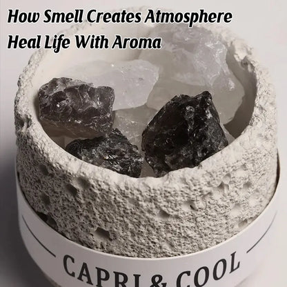 Crystal Stone Oil Diffuser Passive Aromatherapy Set White Natural Bedroom Decor - Blue Bellflower