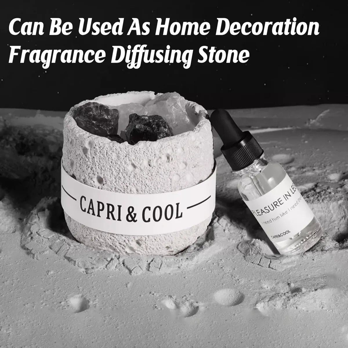 Crystal Stone Oil Diffuser Passive Aromatherapy Set White Natural Bedroom Decor - Blue Bellflower