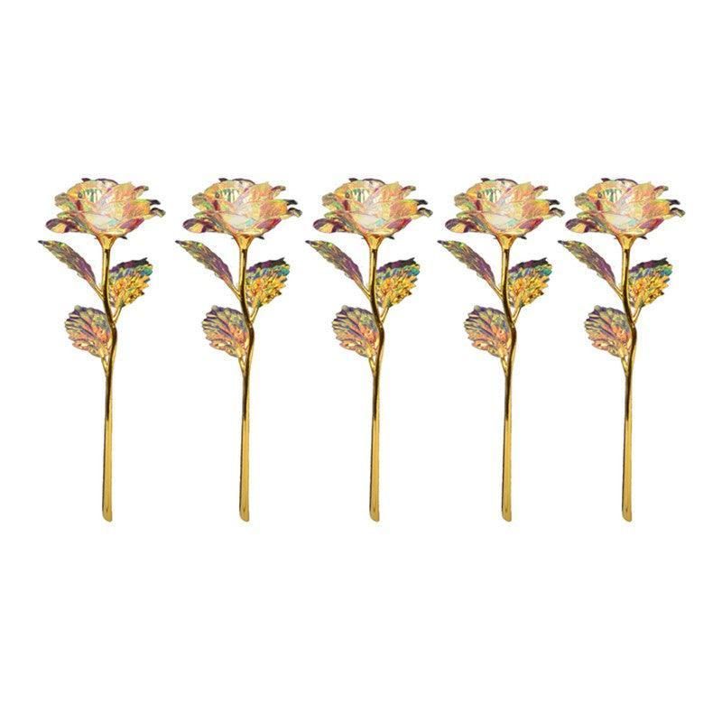 5PCS Luminous Rose Unique Gifts For Women Galaxy Crystal Flower Gift For Women