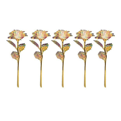 5PCS Luminous Rose Unique Gifts For Women Galaxy Crystal Flower Gift For Women
