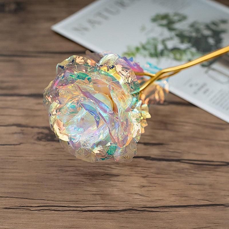 5PCS Luminous Rose Unique Gifts For Women Galaxy Crystal Flower Gift For Women