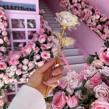 5PCS Luminous Rose Unique Gifts For Women Galaxy Crystal Flower Gift For Women