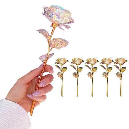 5PCS Luminous Rose Unique Gifts For Women Galaxy Crystal Flower Gift For Women